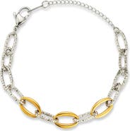 GLAZE JEWELRY Two-Tone Oval Link Chain Bracelet