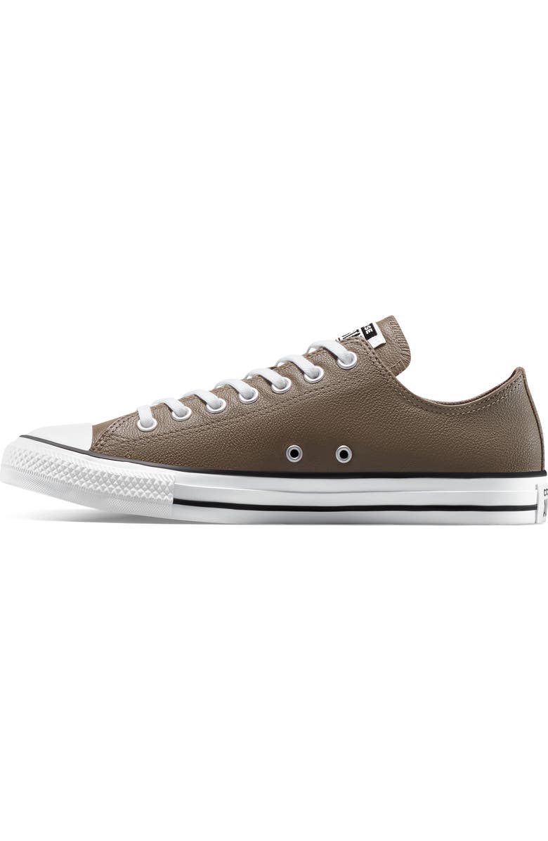 Converse Chuck Taylor All Star Leather Low Top Sneaker, Alternate, color, Classic Taupe/ White/ Black