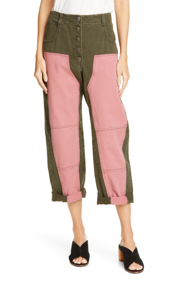 Rachel Comey Handy Colorblock Crop Pants, Main, color,