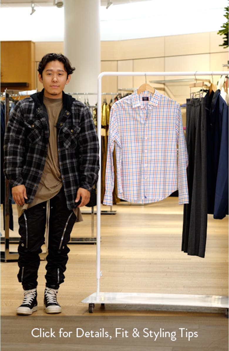 Moore Check Wrinkle Free Cotton Button-Up Shirt, sales video thumbnail