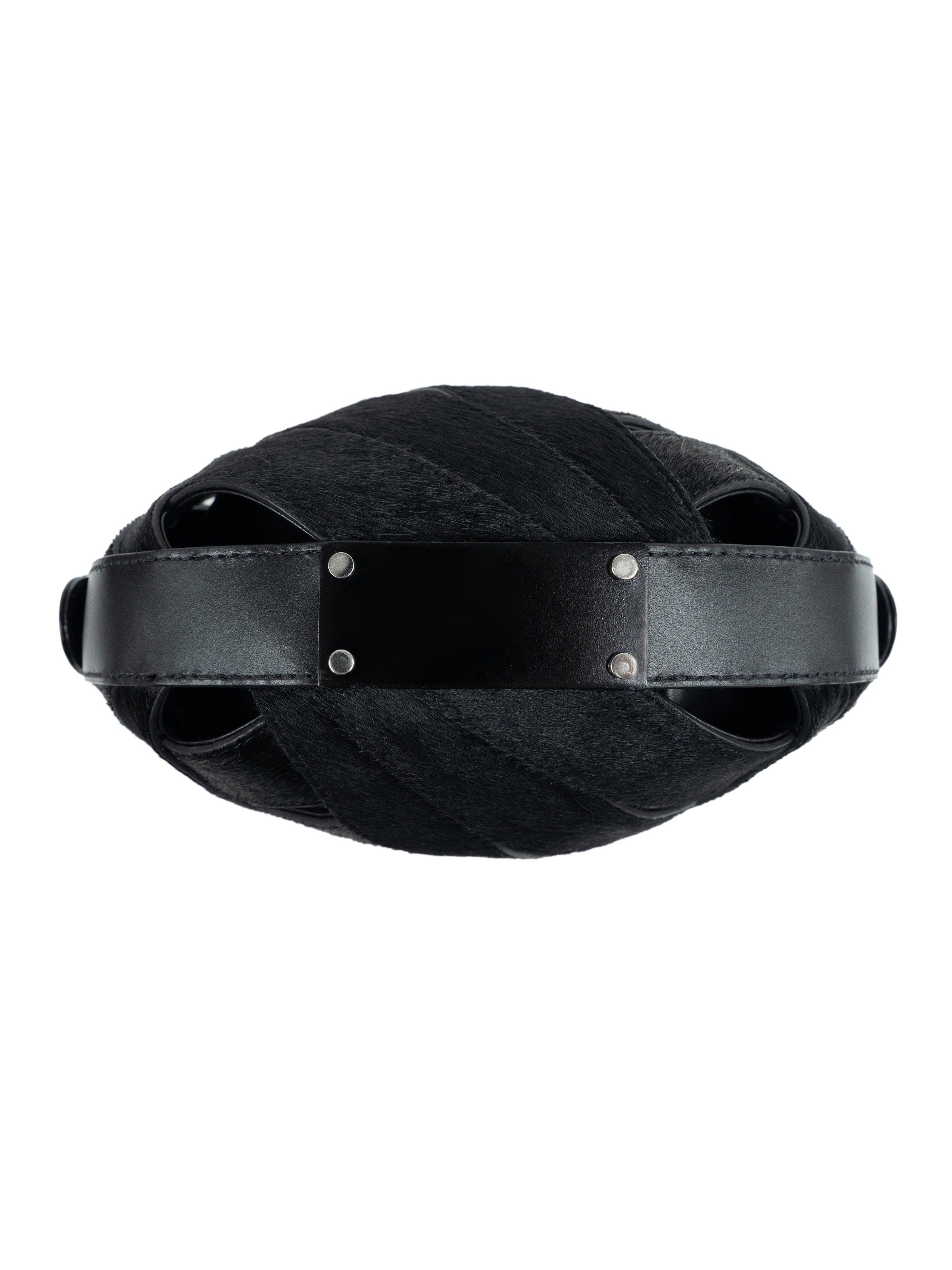 PERRIN PARIS LE PETIT PANIER XBODY BAG PONY, Alternate, color, Black