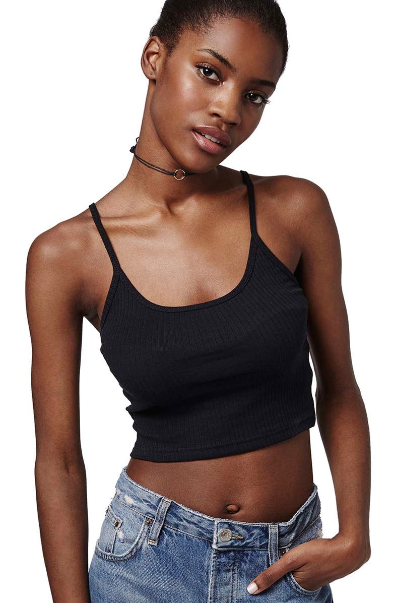 Topshop 'Bella' Crop Camisole, Alternate, color, 