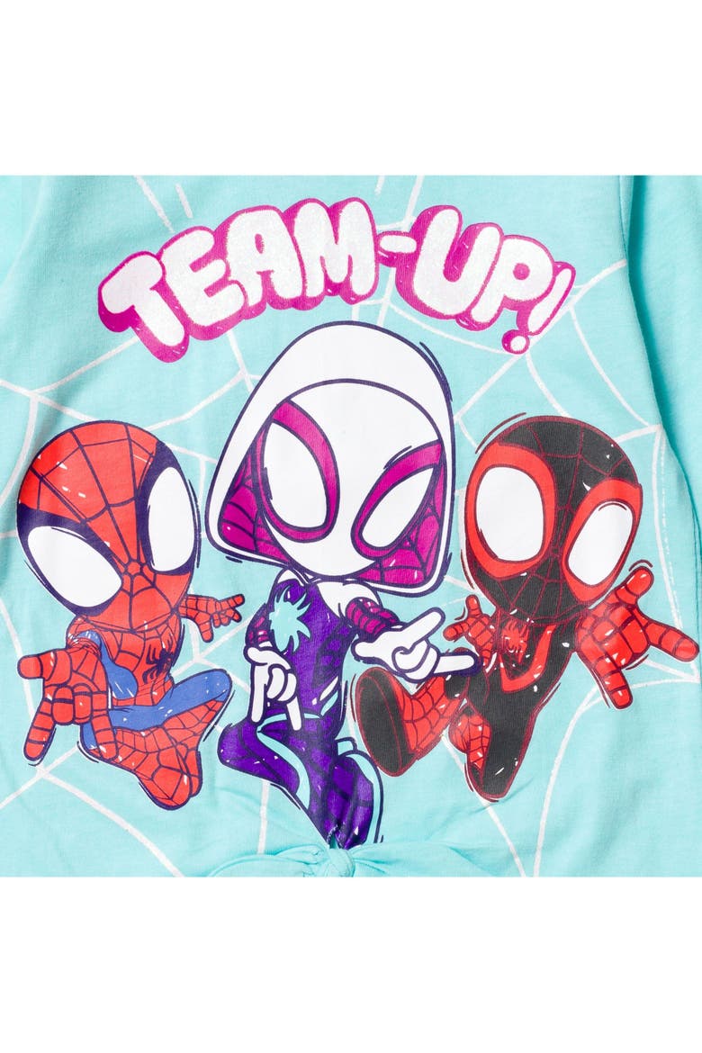 Spidey and His Amazing Friends 2-Piece Long Sleeve T-Shirts, Alternate, color, Ghost Spider Teal