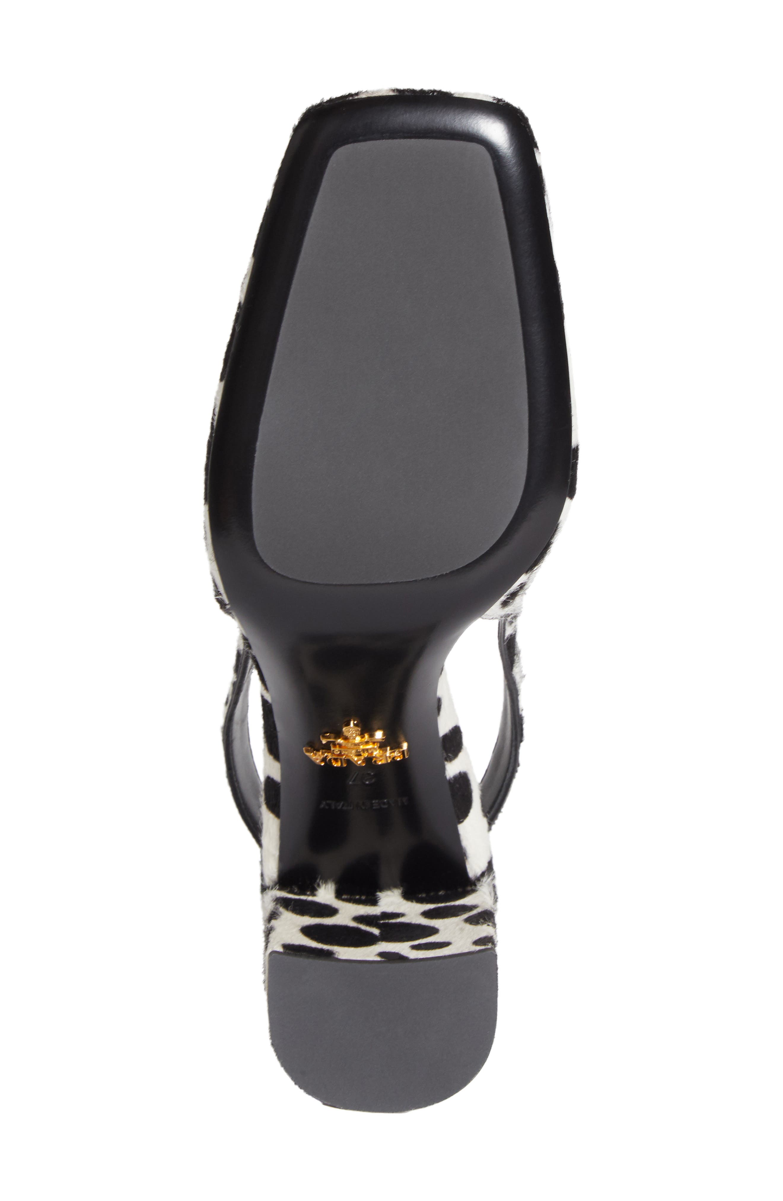 Genuine Calf Hair Slingback Pump, Alternate, color, BIANCO/ NERO PRINT CALF HAIR