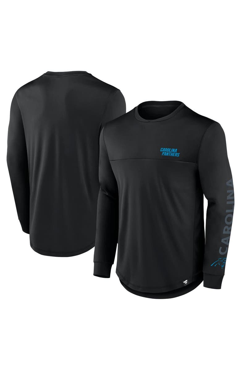 FANATICS Men's Fanatics Black Carolina Panthers Blackout Long Sleeve T-Shirt, Alternate, color,