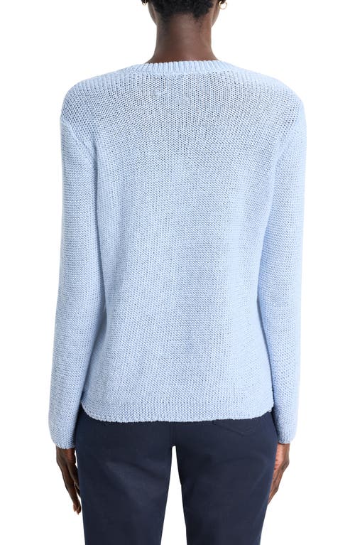 Nic + Zoe Nic+zoe Crimpy V-neck Sweater In Blue