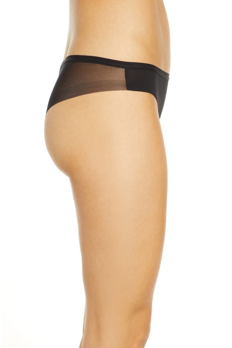 Sheer Bliss Tanga, Alternate, color, BLACK
