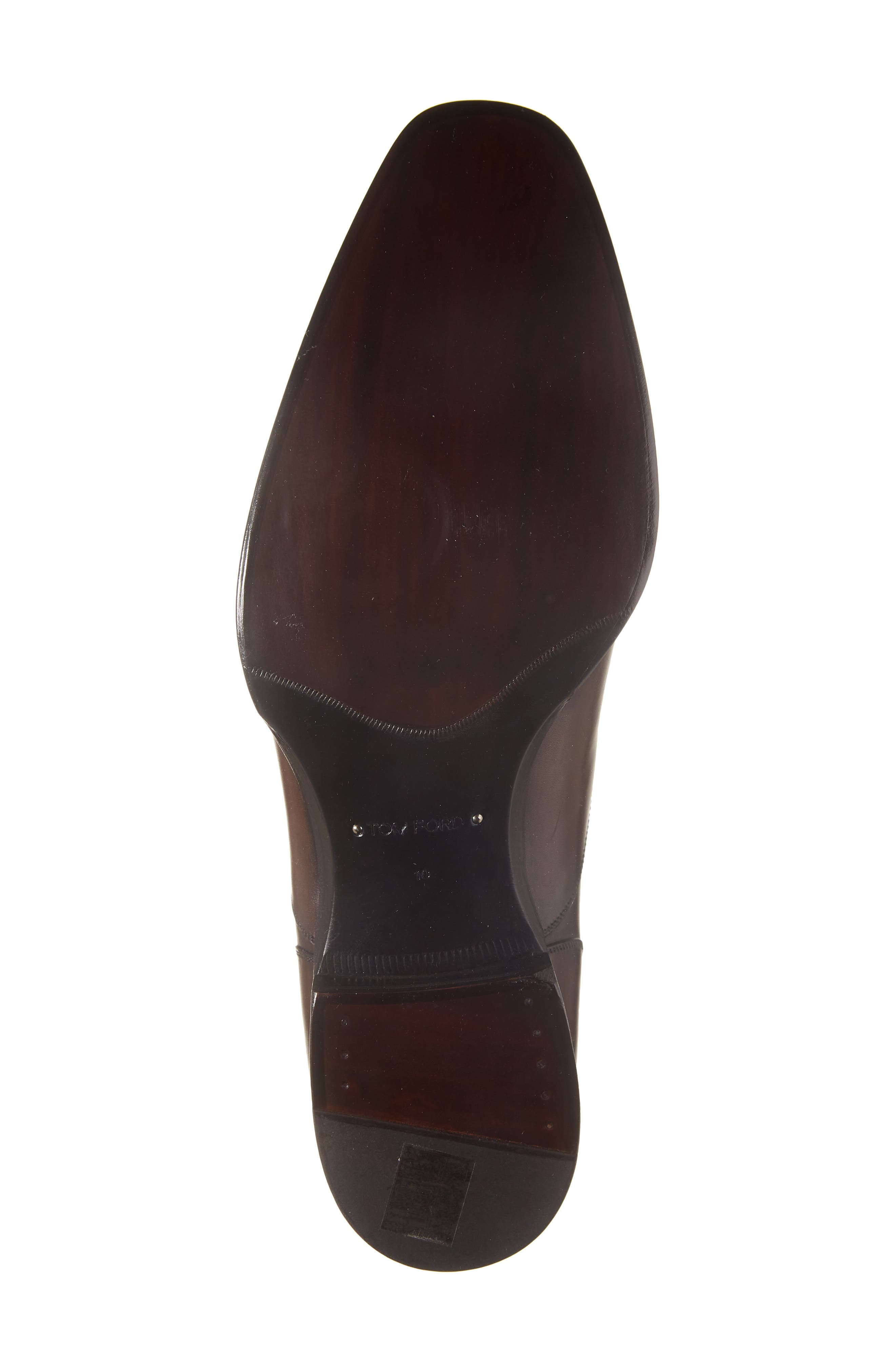 TOM FORD Elkan Burnished Leather Oxford, Alternate, color, 