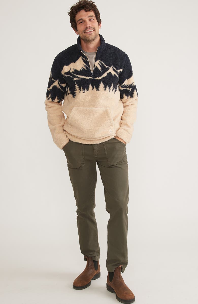 Marine Layer Archive Andes High Pile Fleece Quarter Zip Top, Alternate, color,