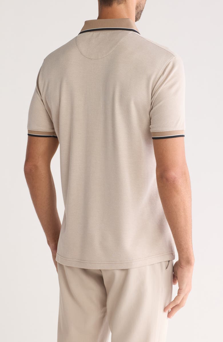 Cactus Man Stretch Solid Tipped Polo, Alternate, color, Sand