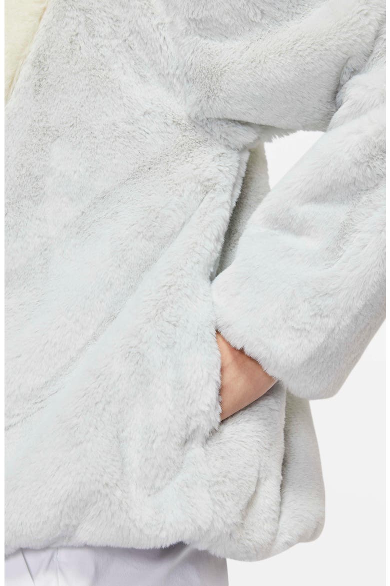 Sportswear Faux Fur Swoosh Jacket, Alternate, color, PHOTON DUST/ CASHMERE