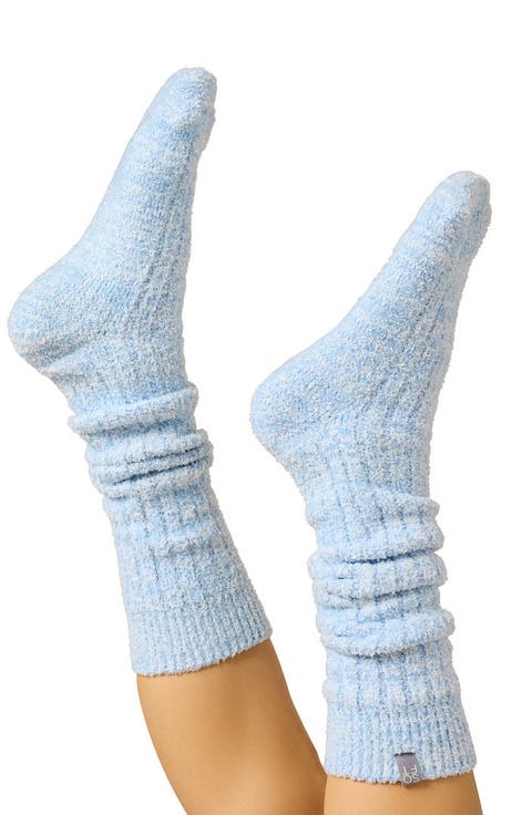 Marshmallow Slouchy Socks with Grippers