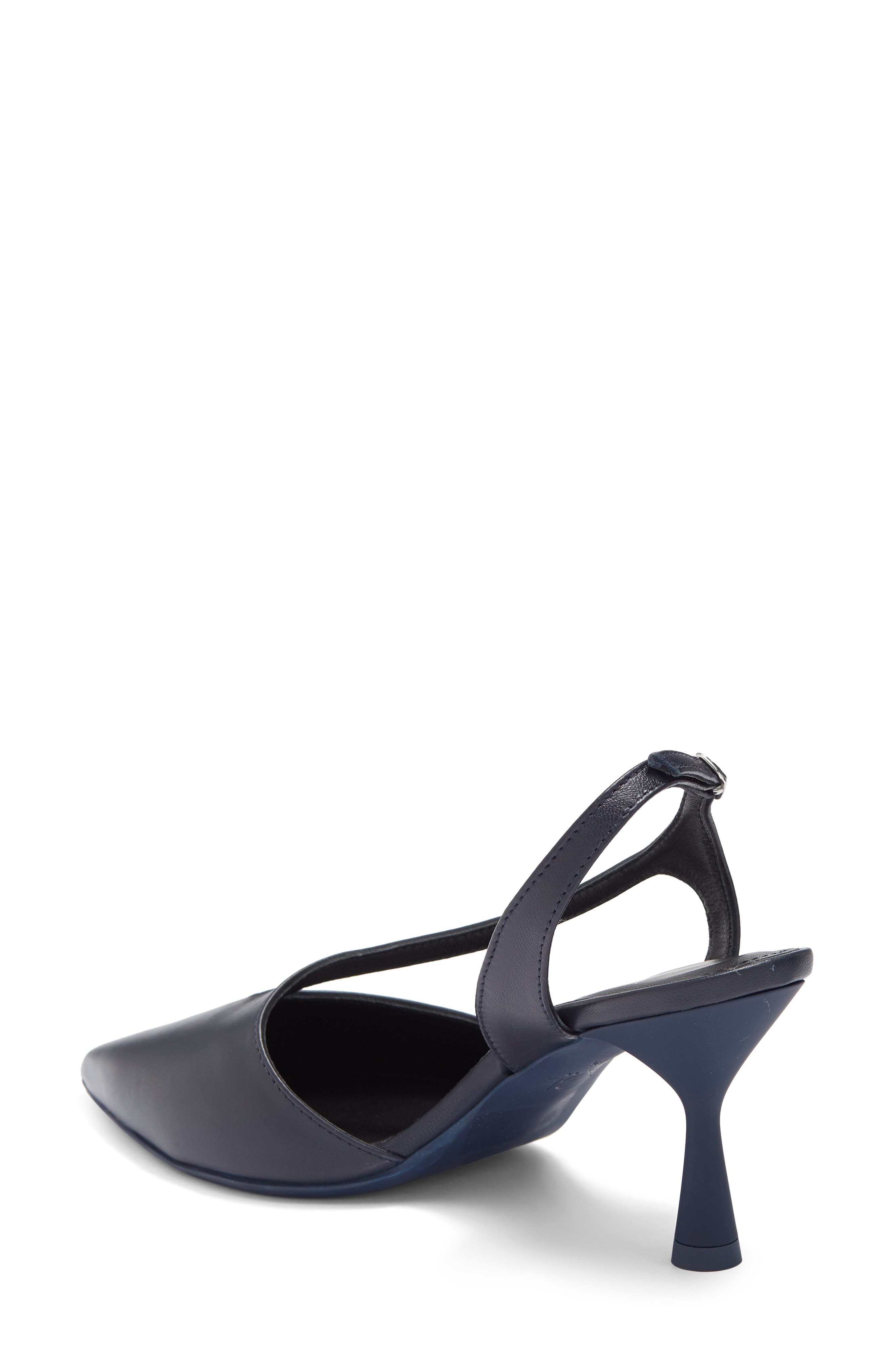 AGL Leather Asymmetric Ankle Strap Pump, Alternate, color, 