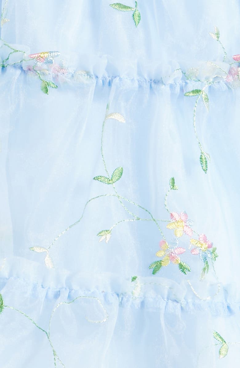 BCBG Kids' Floral Embroidered Tiered Dress, Alternate, color, 