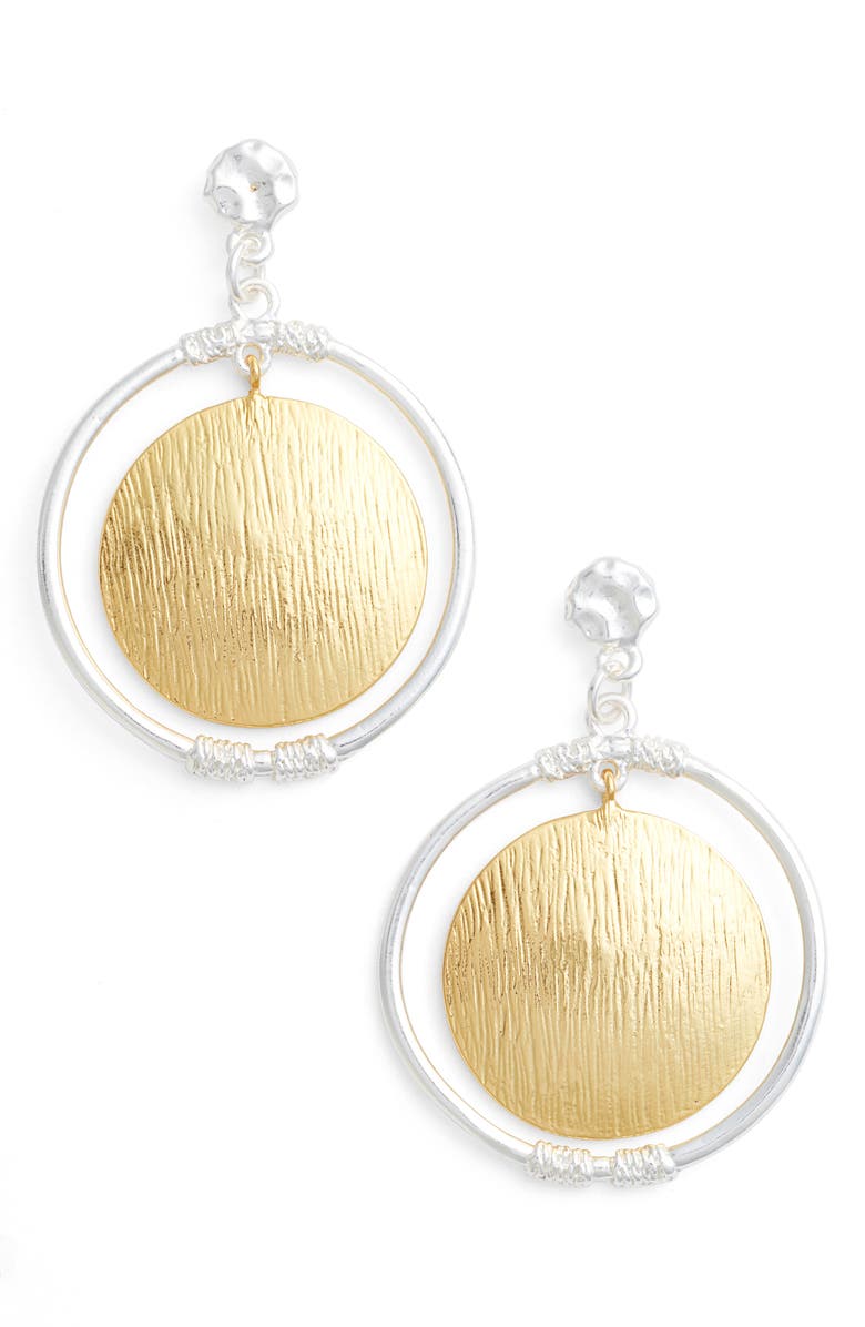 Karine Sultan Two-Tone Drop Earrings, Main, color, 