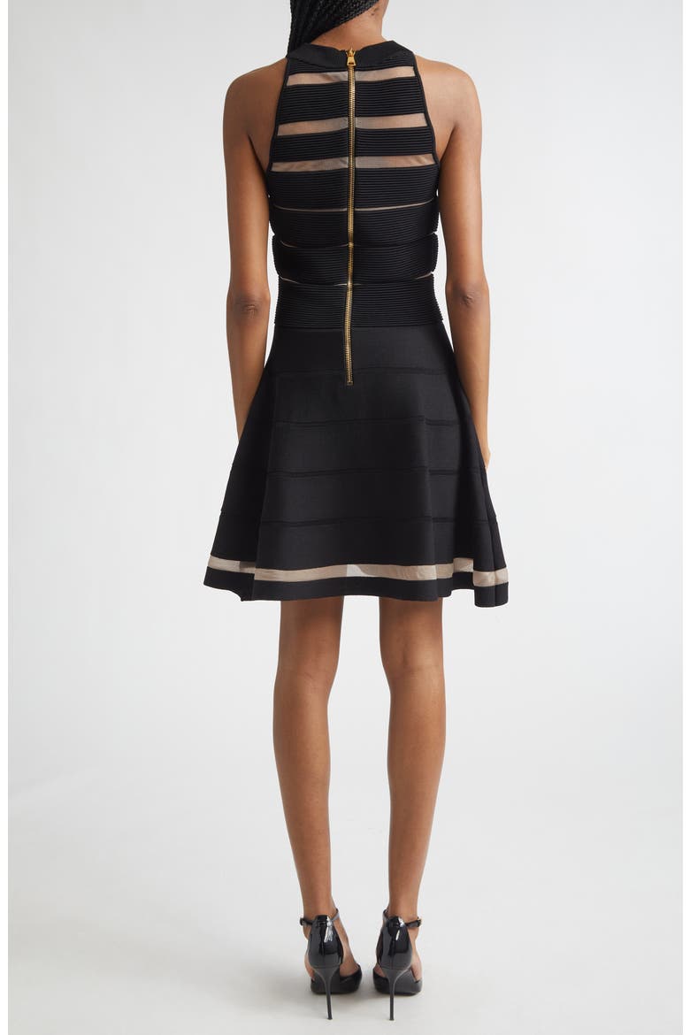 Stripe Ottoman Stitch Sweater Dress, Alternate, color, 0PA BLACK