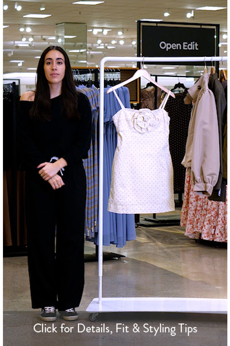 Peony Micro Dot Stretch Cotton Minidress video