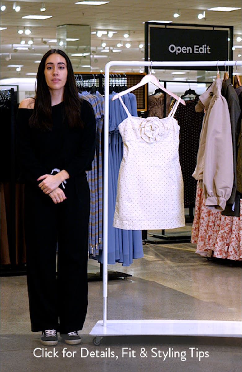 Peony Micro Dot Stretch Cotton Minidress, sales video thumbnail