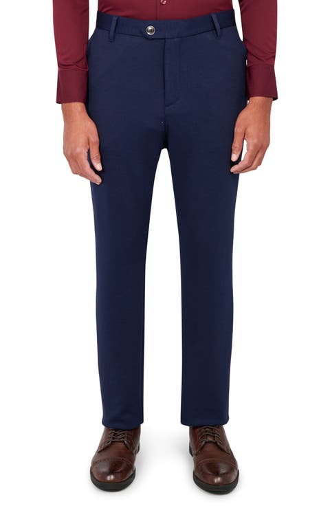 Slim Fit Straight Leg Performance Knit Dress Pants