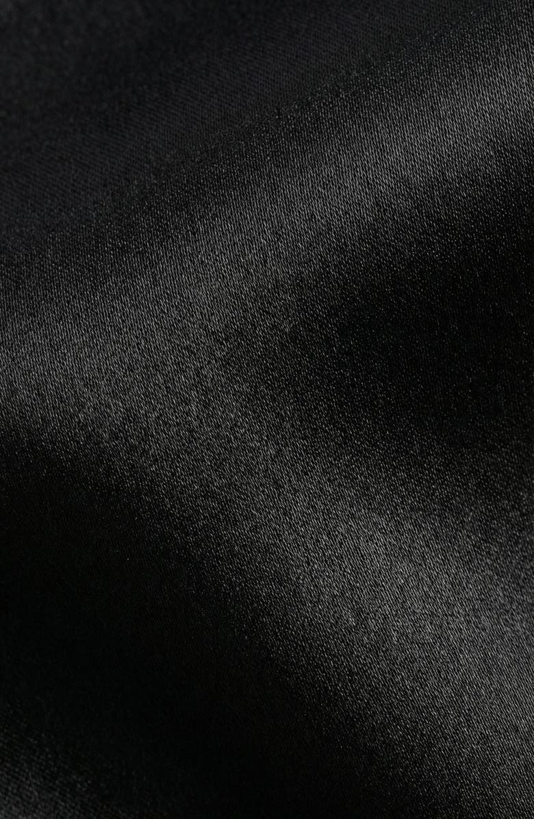 Modenaire Satin Plunging Cutout Maxi Dress, Alternate, color, Black / Cream