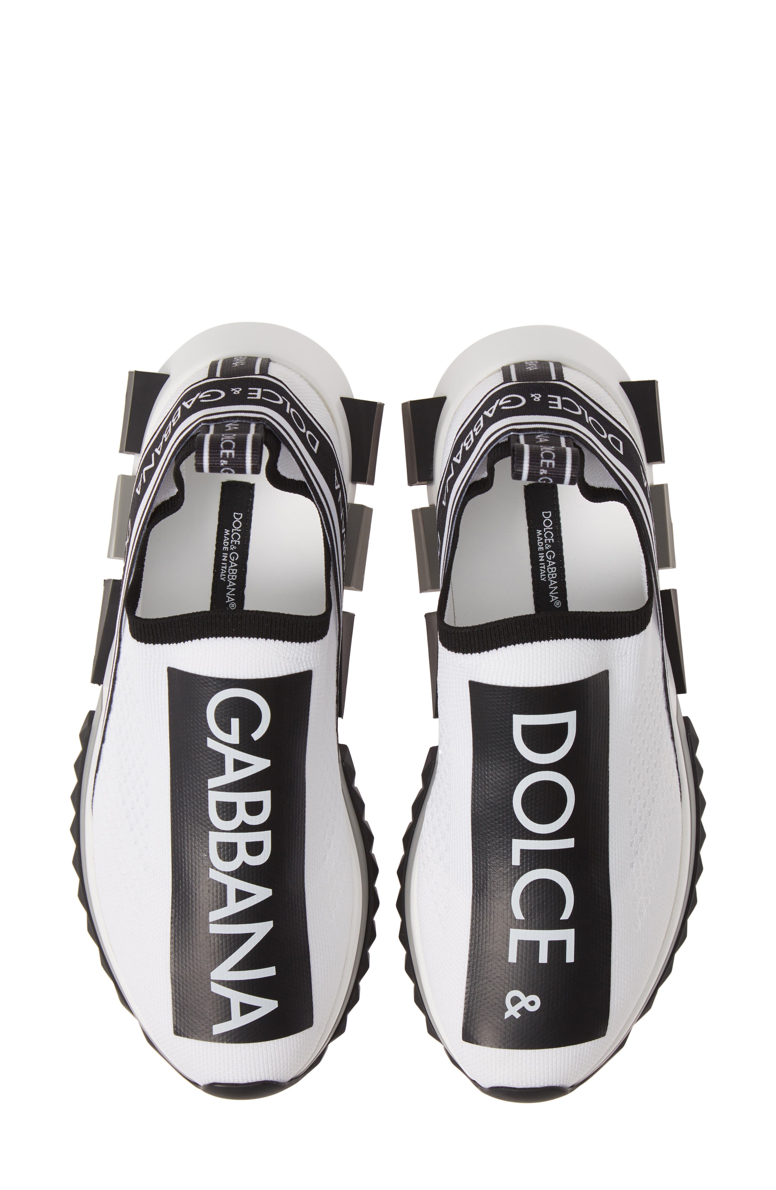 Dolce&Gabbana Sorrento Logo Slip-On Sneaker, Main, color, White/ Black