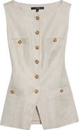 Toccin Amra Bateau Neck Linen Blend Vest