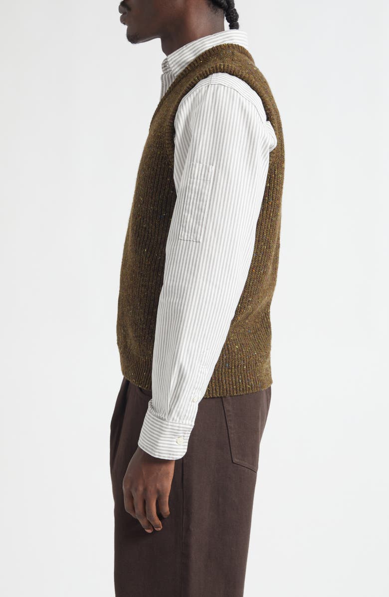Noah Donegal Wool Sweater Vest, Alternate, color, Bally Castle