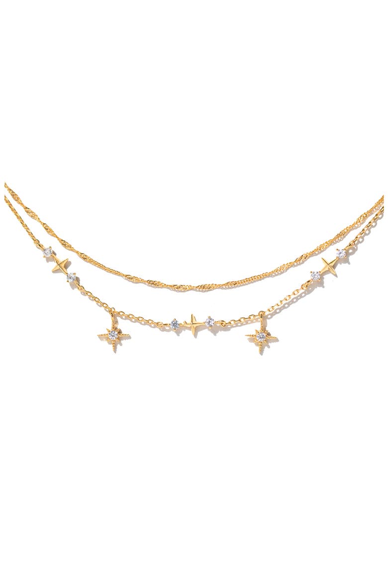 Wandering Stars Necklace, Main, color, GOLD