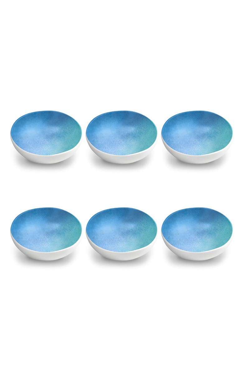 TarHong Oceanic Ombré Set of Six Melamine Bowls, Main, color, 