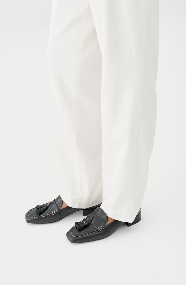 Vagabond Shoemakers Debbi Tassel Loafer, Alternate, color, Black/ White