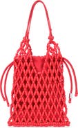 STAUD Karla Wood Beaded Shoulder Bag