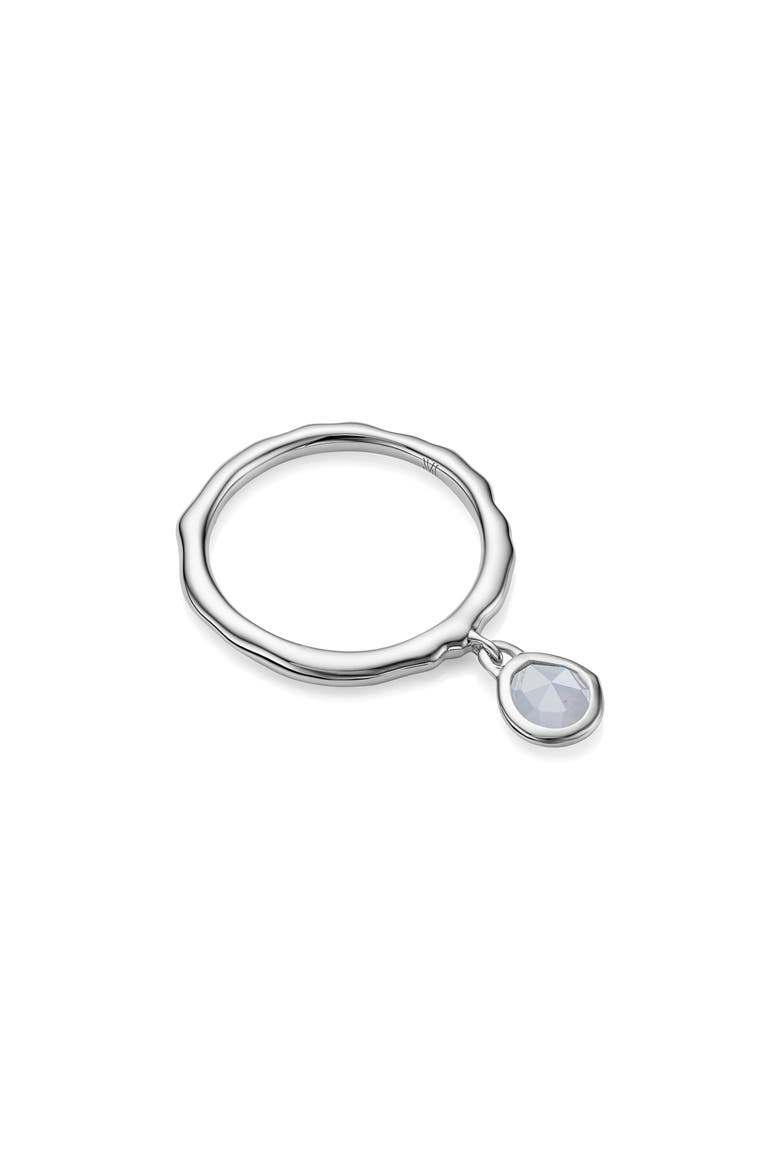 Siren Charm Ring, Main, color, SILVER/ BLUE LACE AGATE