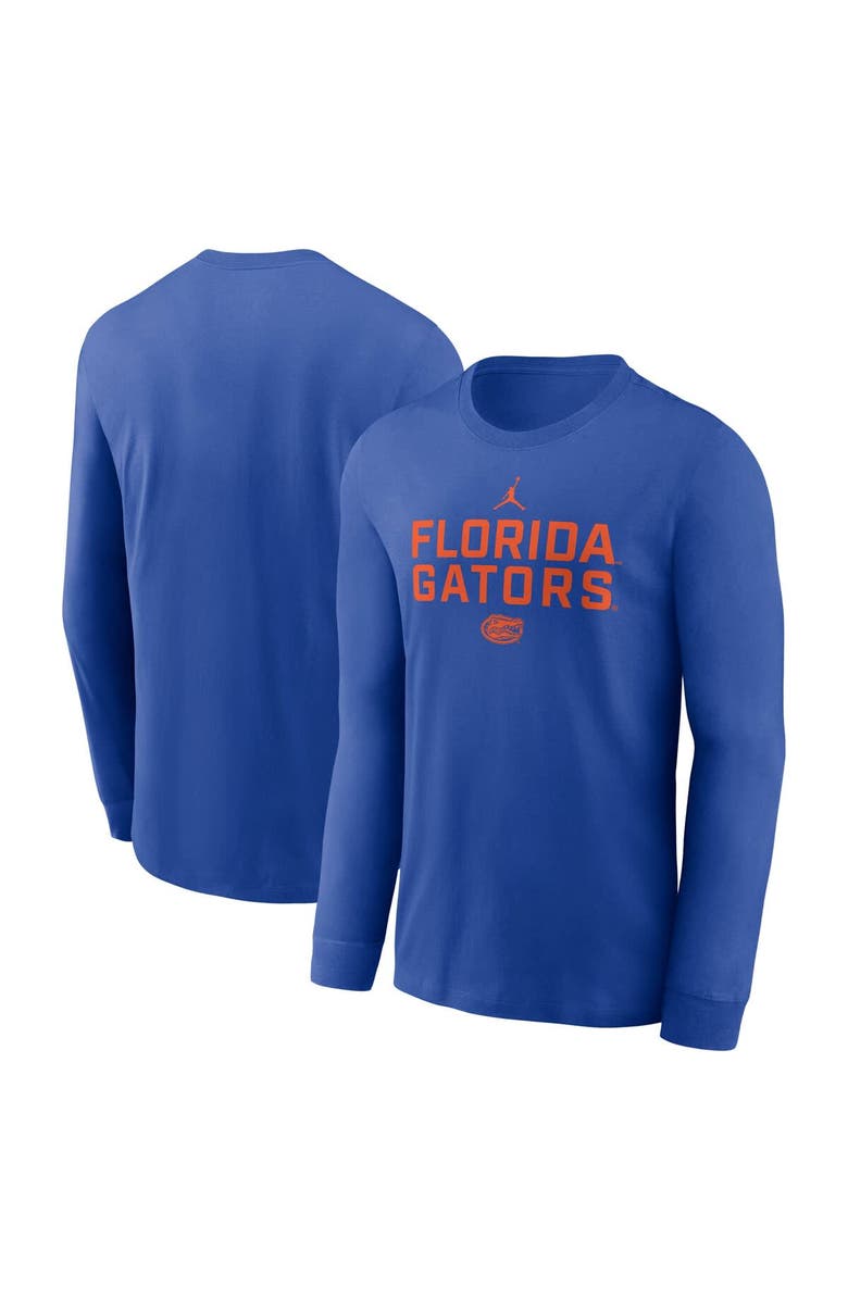 Jordan Brand Men's Jordan Brand Royal Florida Gators 2025 Sideline Performance Long Sleeve T-Shirt, Main, color, Royal