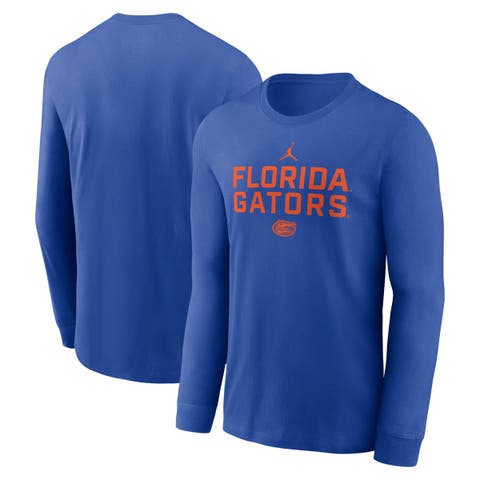 Men's Jordan Brand Royal Florida Gators 2025 Sideline Performance Long Sleeve T-Shirt
