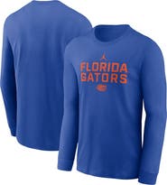 Jordan Brand Men's Jordan Brand Royal Florida Gators 2025 Sideline Performance Long Sleeve T-Shirt