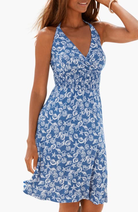 Women's Printed Halter Dress