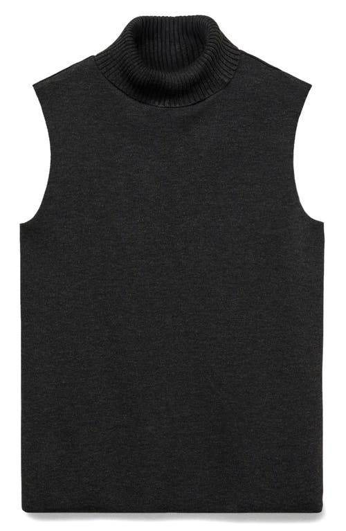 Mango Sleeveless Turtleneck Sweater In Black