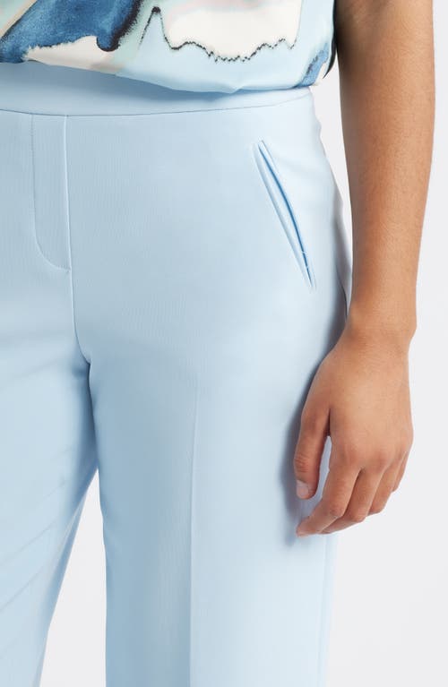 Anne Klein High Waist Wide Leg Pull-on Pants In Blue