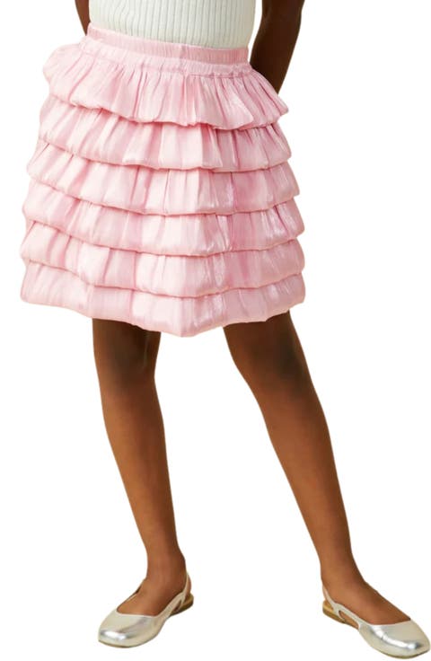 Kids' Textured Shimmer Tiered Skirt