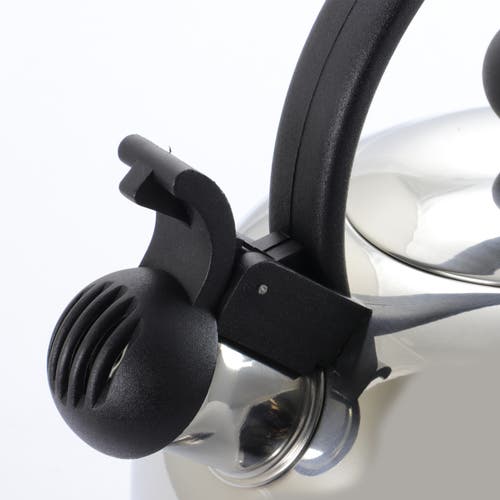 Gibson Springberry 2.25 Qt. Stainless Steel Kettle In White