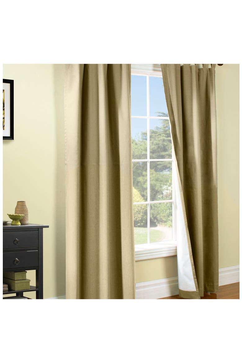 Set of 2 Cotton Curtain Panels, Alternate, color, KHAKI