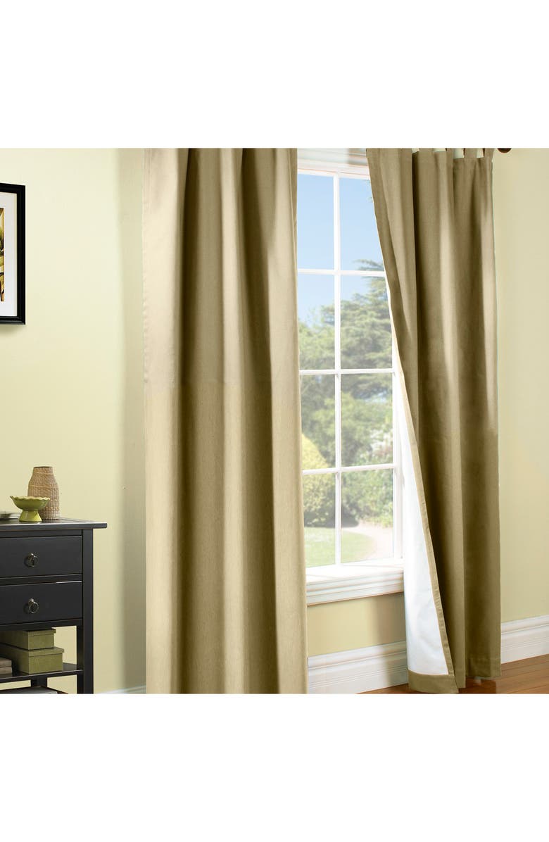 Outdoor Decor by Commonwealth Set of 2 Cotton Curtain Panels, Alternate, color, Khaki