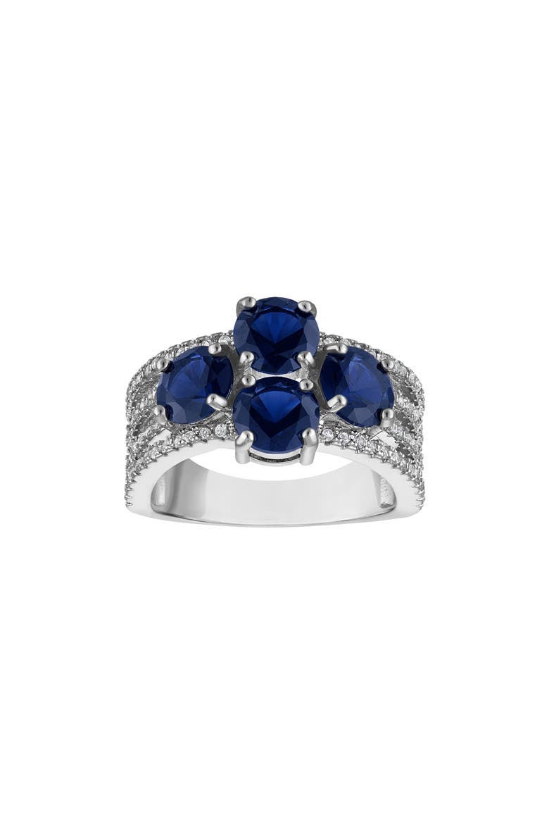 Lab Created Sapphire Statement Ring, Main, color, BLUE