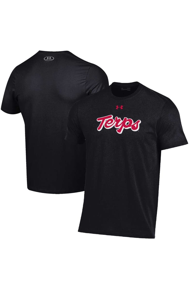 Under Armour Men's Under Armour Black Maryland Terrapins Script T-Shirt, Main, color, 