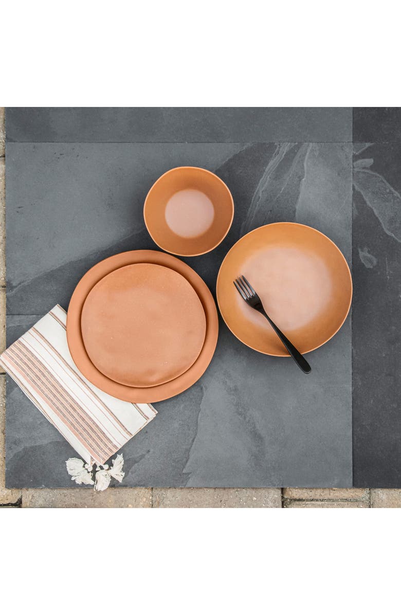 TarHong Planta Matte Terracotta Set of Six Melamine Low Bowls, Alternate, color, 