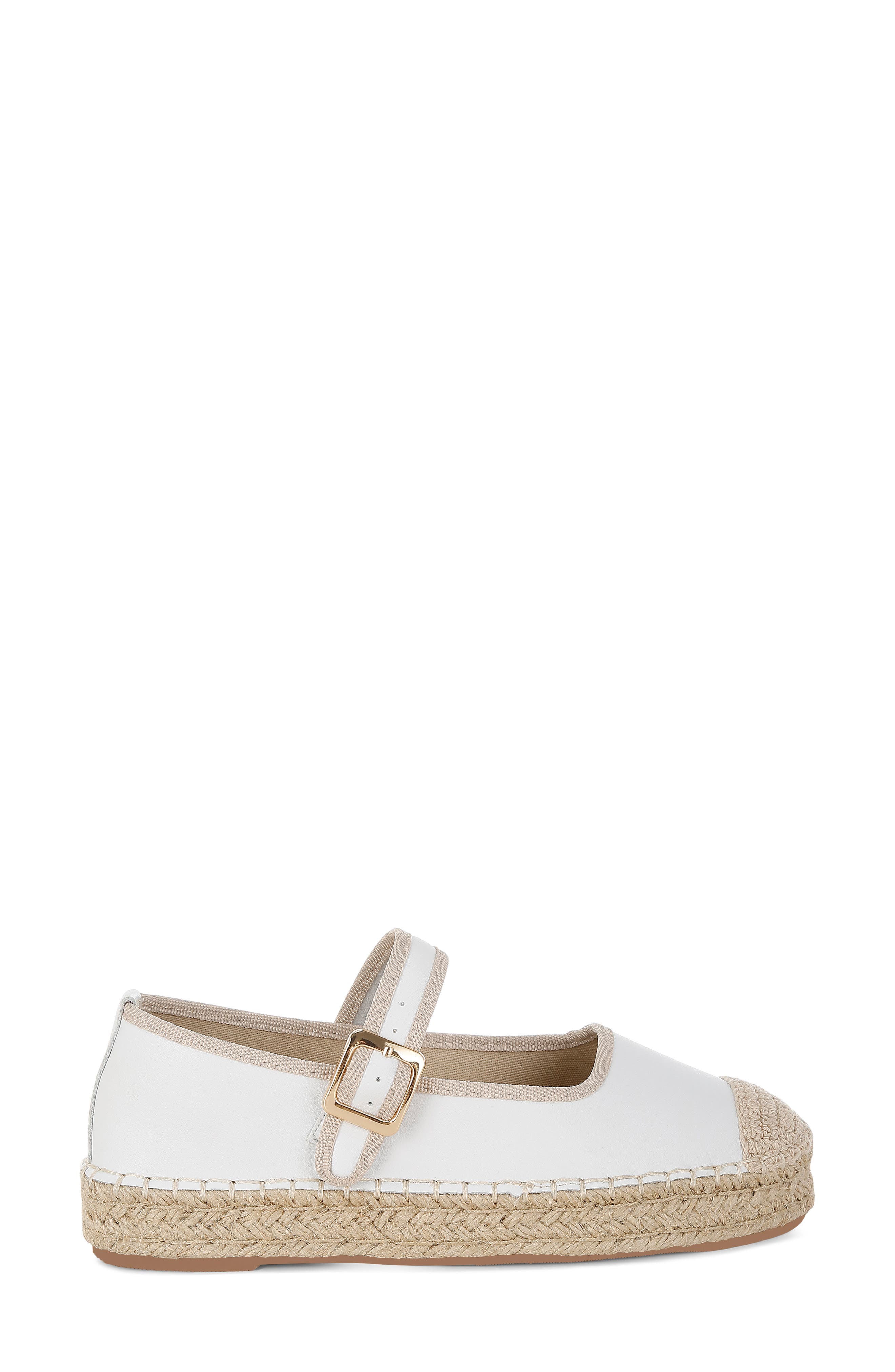 Osdtac Espadrille Mary Jane Flat, Alternate, color, WHITE