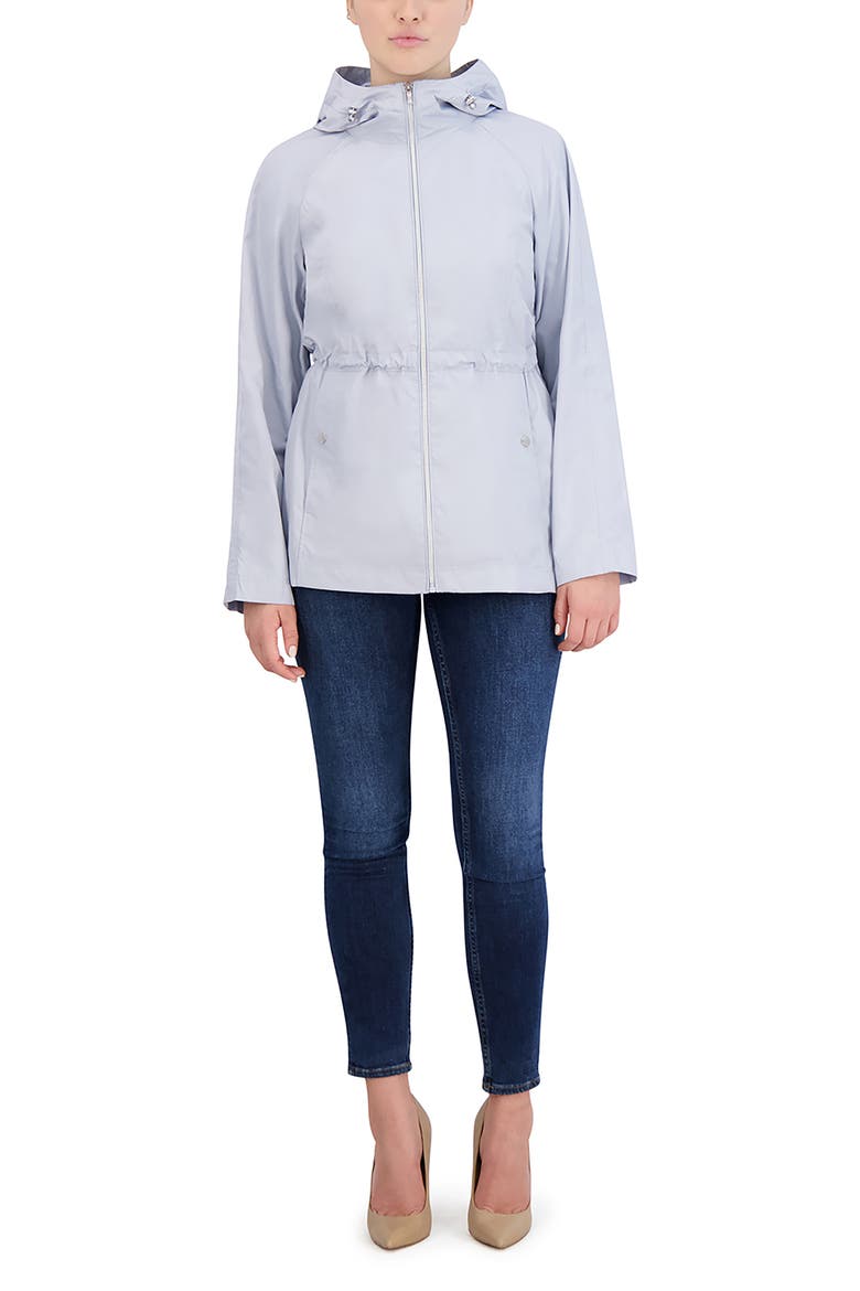 Travel Packable Hooded Rain Jacket, Alternate, color, MIST
