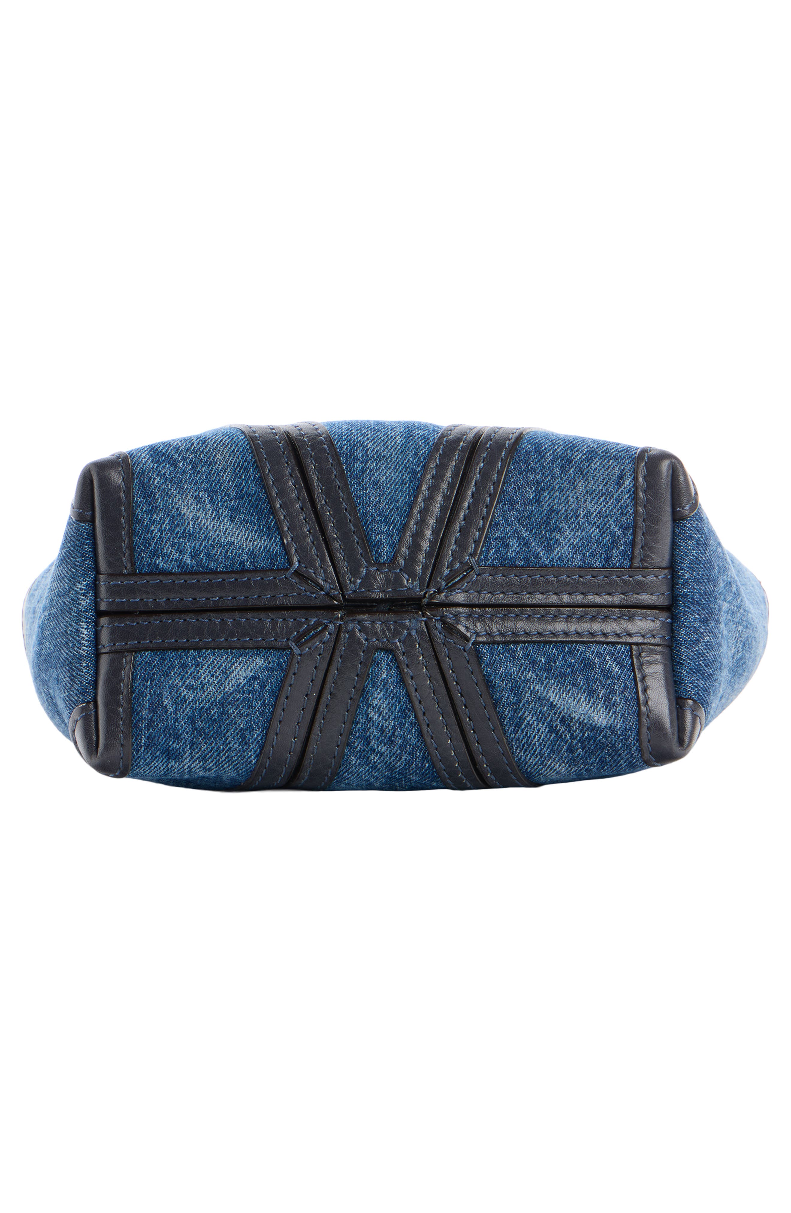 Chloé Small Spin Denim Crossbody Tote, Alternate, color, 