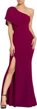 Dress the Population Georgina One-Shoulder Crepe Gown
