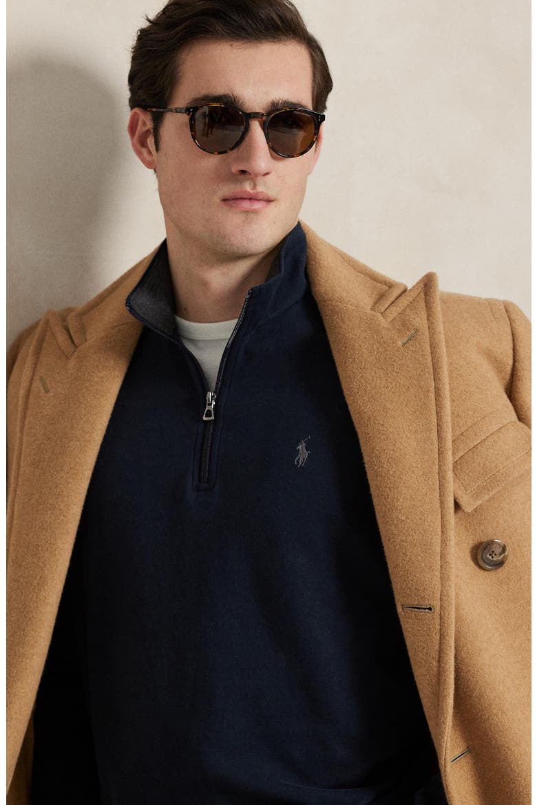 Luxury Jersey Quarter-Zip Pullover, Alternate, color, AVIATOR NAVY